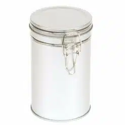 Kruidenblik rond met beugelsluiting - Zilver - 87 x 140 mm