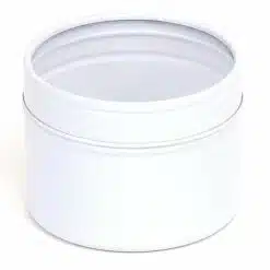 Kruidenblik rond met venster - Wit - 64 x 45 mm