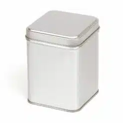 Kruidenblik vierkant - Zilver - 73 x 73 x 98 mm